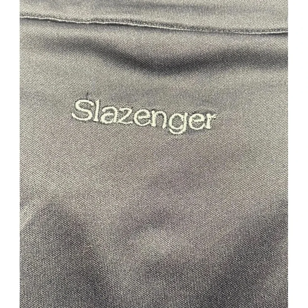 Slazenger Golf Vest Mens XL Black Water & Wind Resistant Full Zip Mock Neck